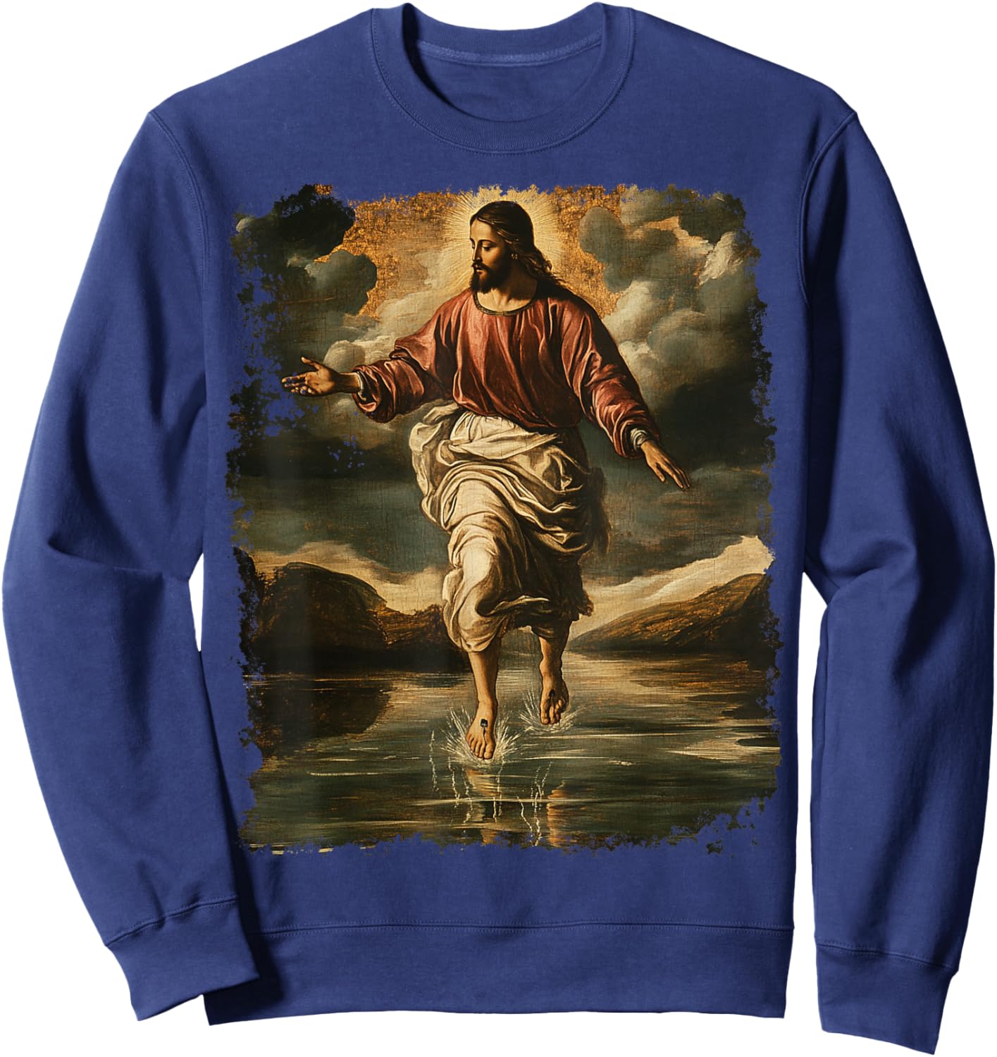 Jesus Christ Clothing Design Sweatshirt - Sweatshirt | Navy