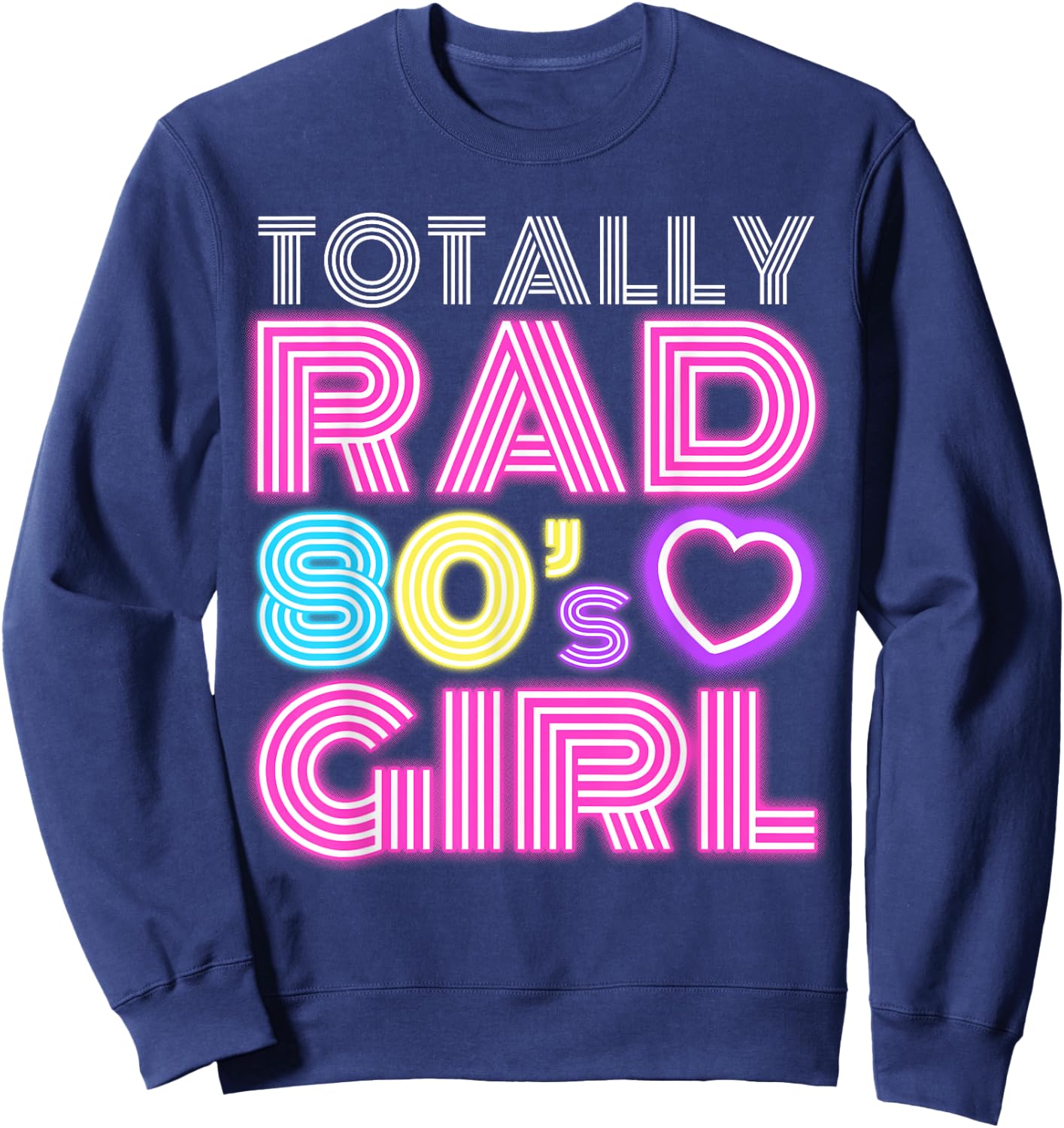 Cool 80s Girl Girls Kids Throwback Eighties Lovers Sweatshirt - Sweatshirt | Navy