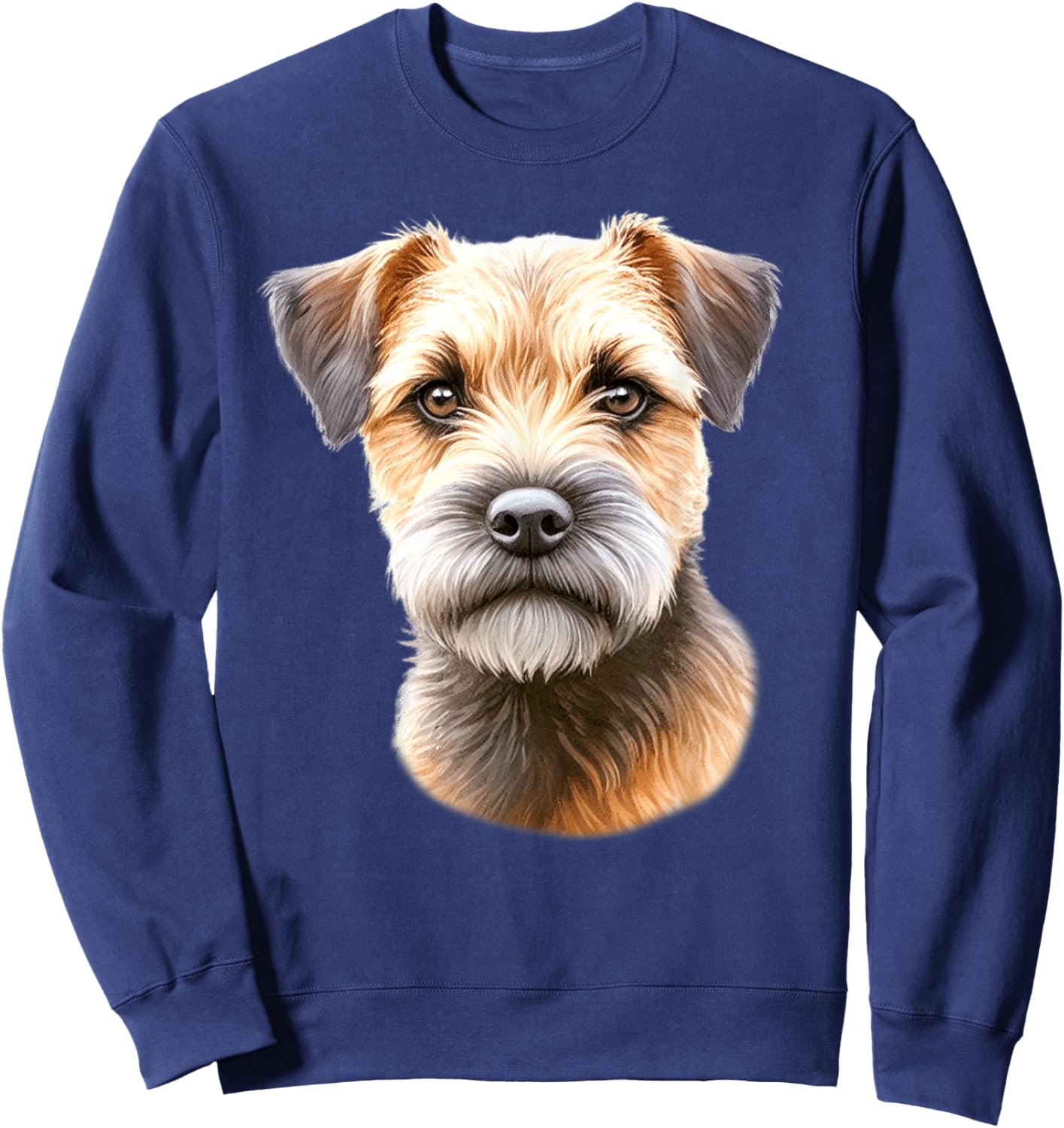 Border Terrier Dog Portrait Sweatshirt - Sweatshirt | Navy
