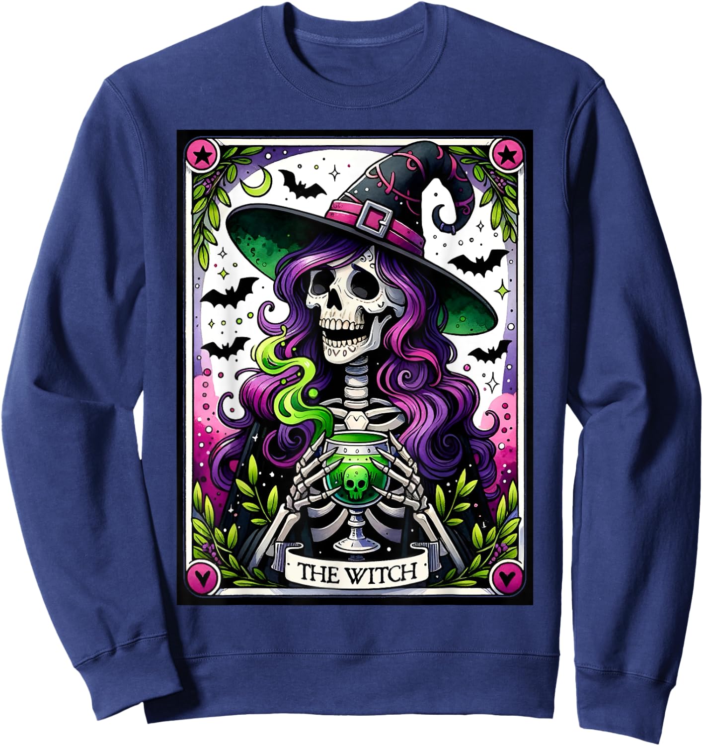 Tarot Card The Witch Trick Or Treat Spooky Season Halloween Sweatshirt - Sweatshirt | Navy
