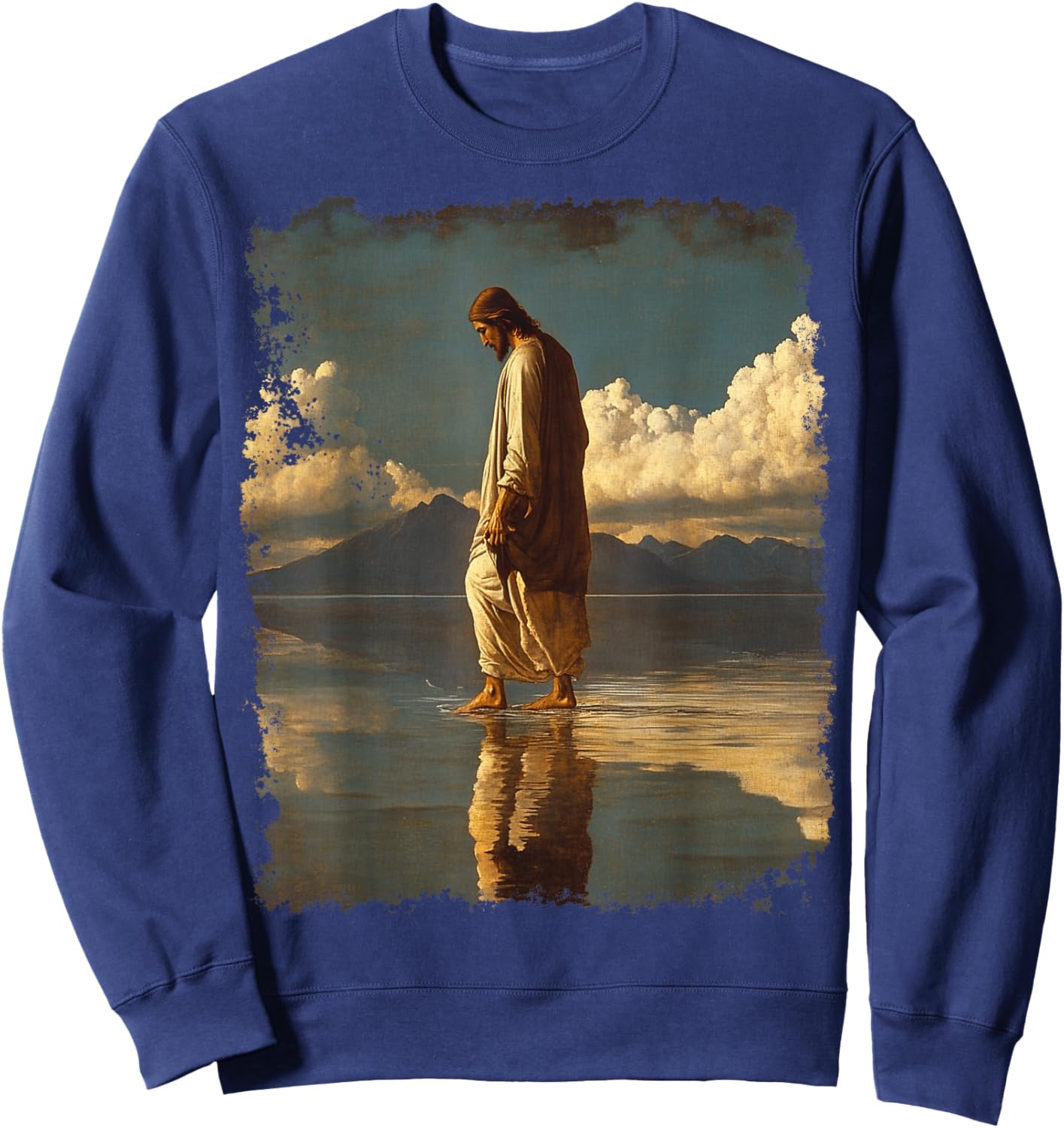 Jesus Christ Design Sweatshirt - Sweatshirt | Navy