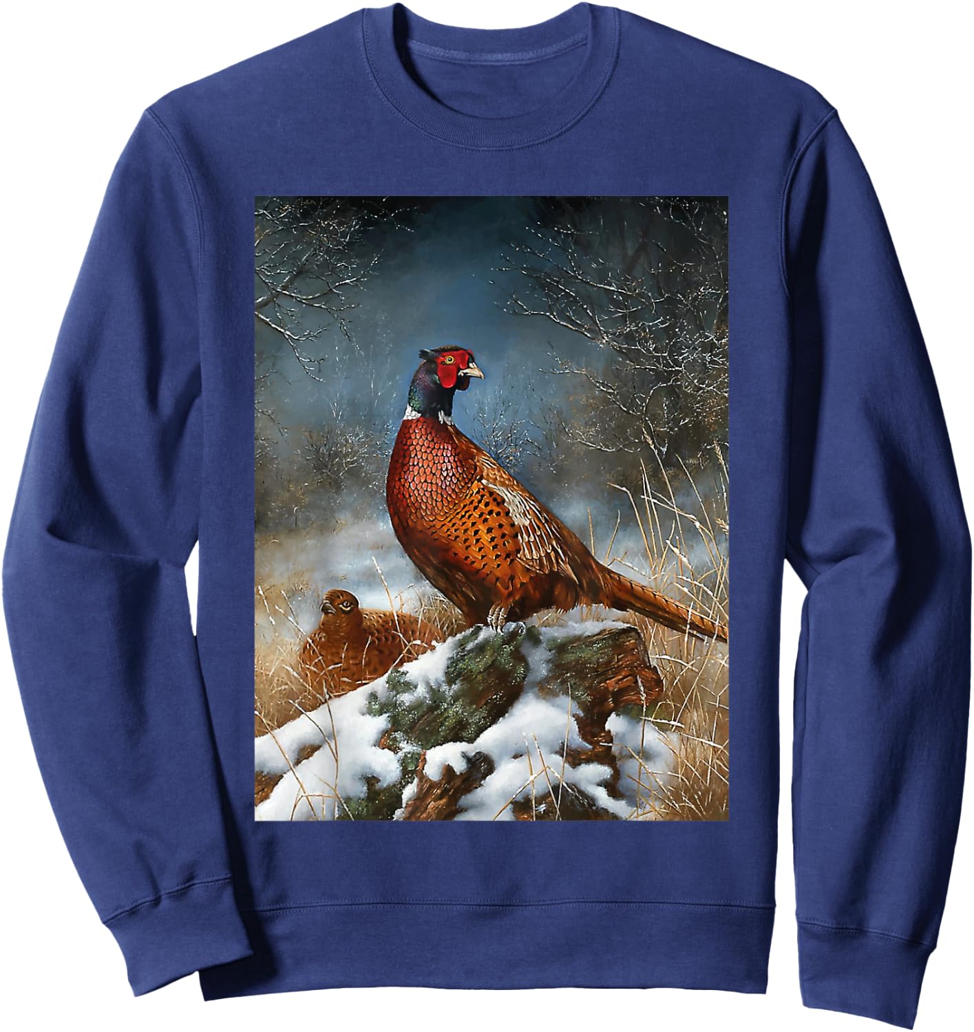 Pheasant Bird Species Hunting Accessories Sweatshirt - Sweatshirt | Navy