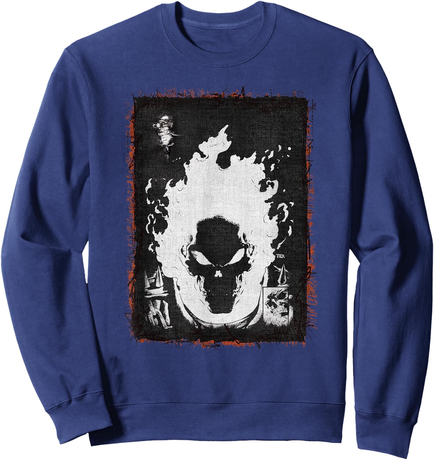 Marvel Ghost Rider Flaming Skull Sweatshirt - Sweatshirt | Navy