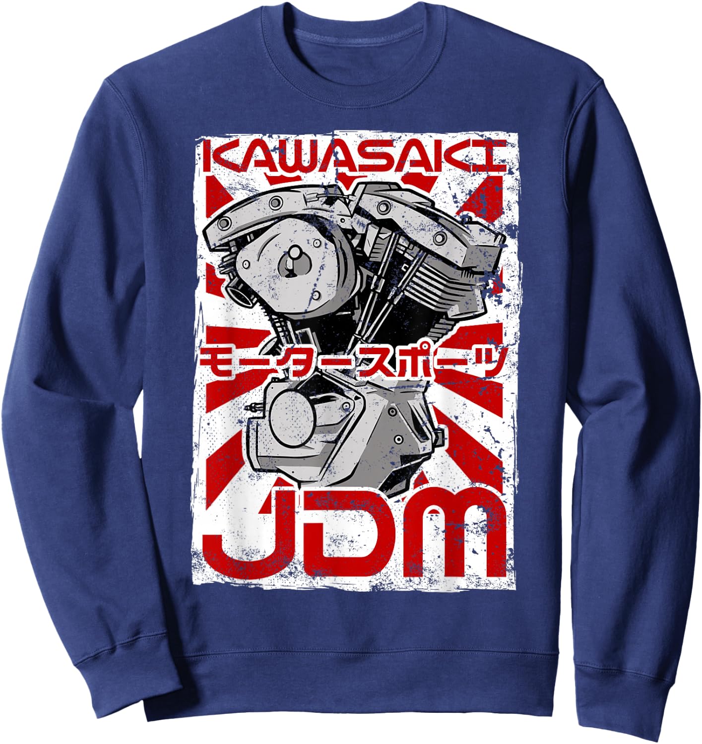 Kawasaki City 90s Retro Japan Aesthetics 80s Kawasaki Sweatshirt - Sweatshirt | Navy