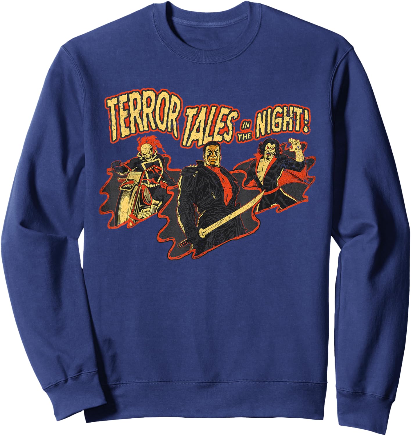 Marvel Blade Ghost Rider & Morbius Terror Tales in The Night Sweatshirt - Sweatshirt | Navy