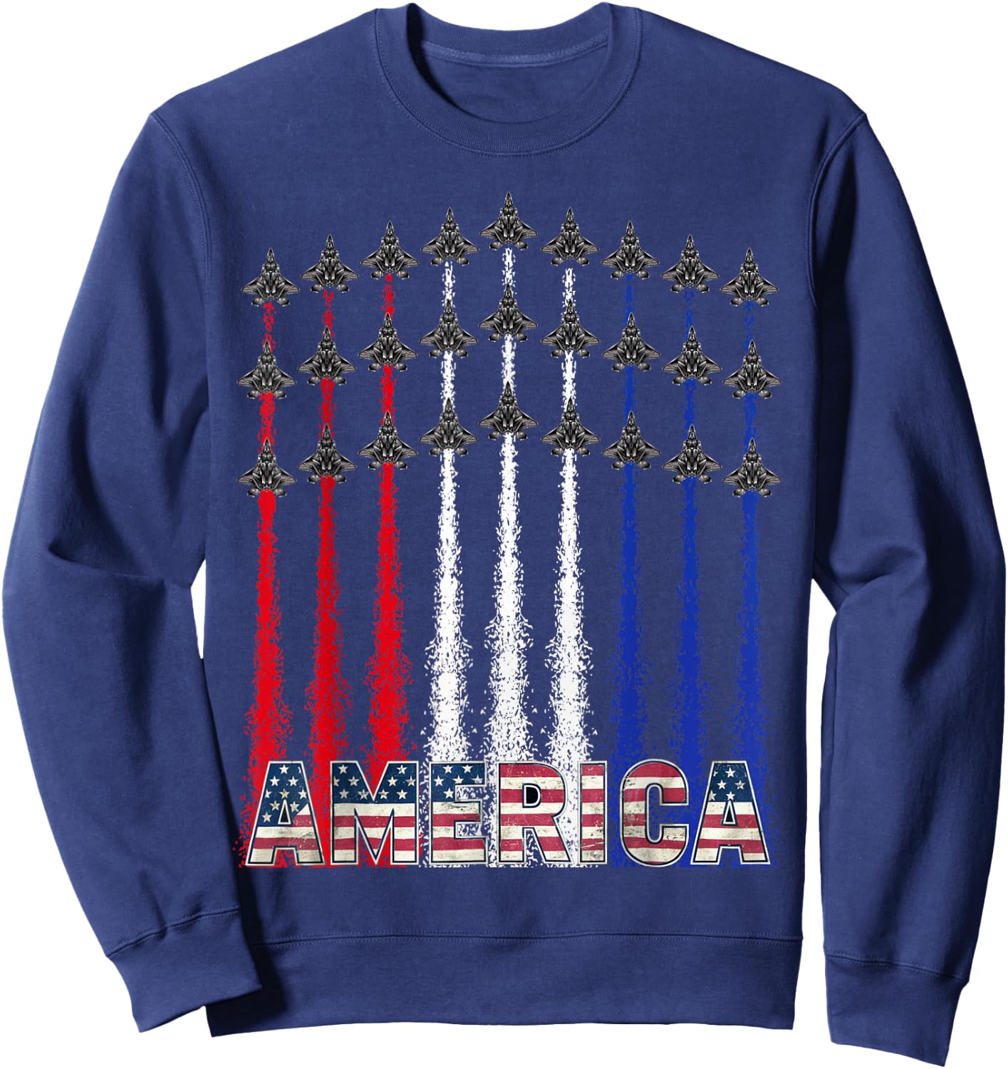Patriotic Shirts For Boys Jet 4th Of July Shirts USA Sweatshirt - Sweatshirt | Navy