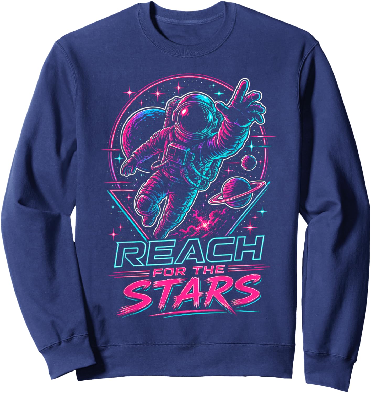 Reach for The Stars Student Teacher Growth Mindset Student Sweatshirt - Sweatshirt | Navy