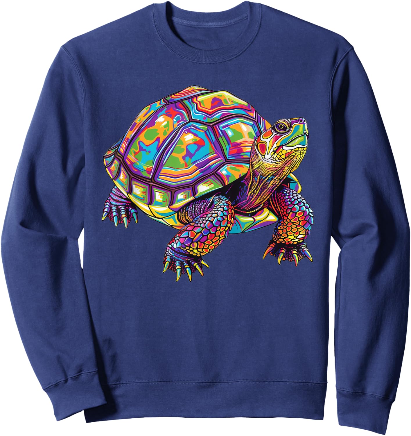 Eastern Box Turtle Psychedelic Sweatshirt - Sweatshirt | Navy