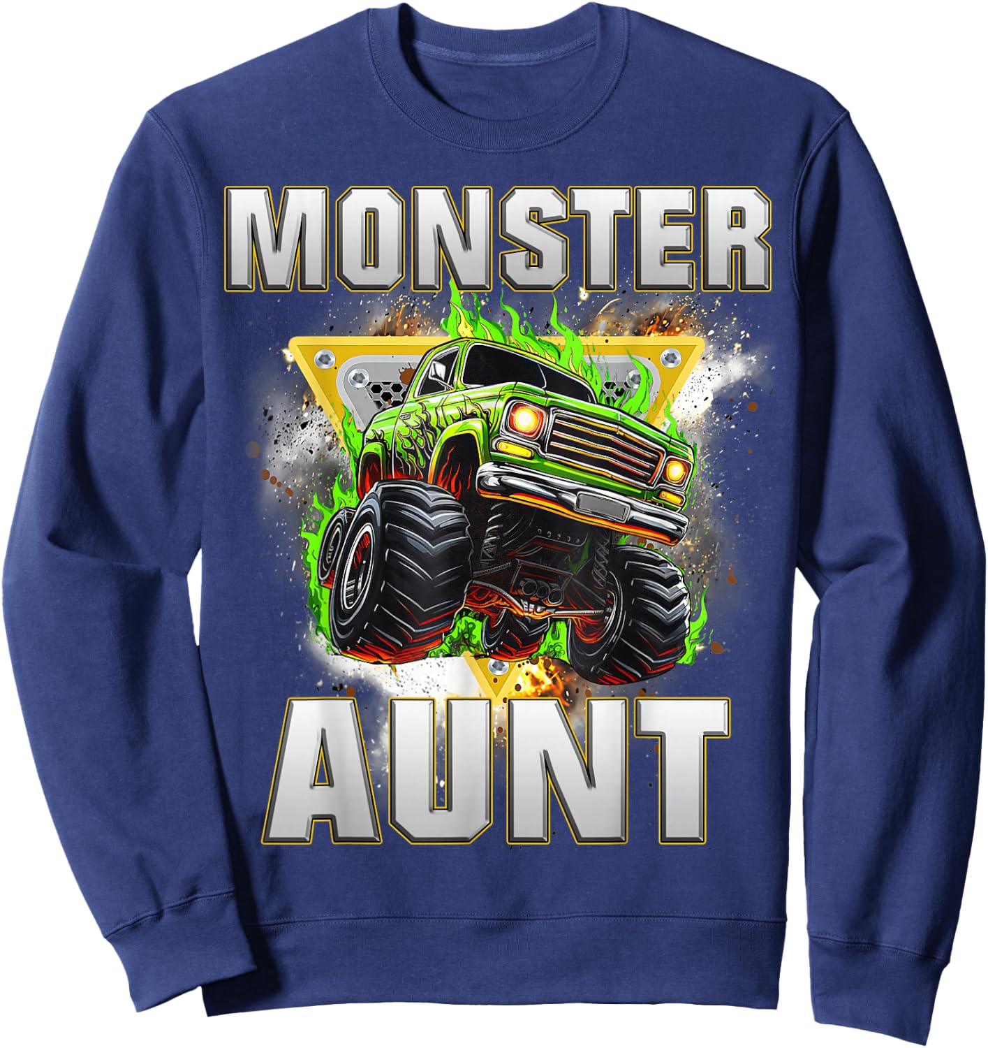 Monster Truck Aunt Monster Truck Are My Jam Kids Adults Sweatshirt - Sweatshirt | Navy