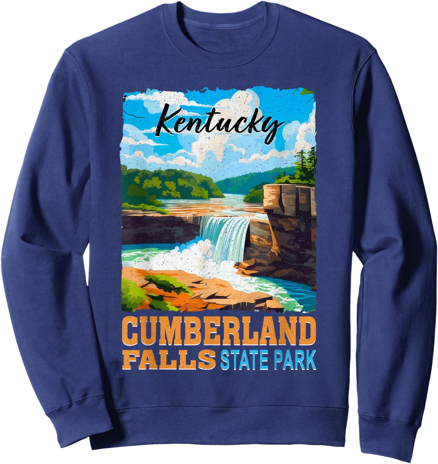 Cumberland Falls State Park Kentucky Hiking Vacay Sweatshirt - Sweatshirt | Navy