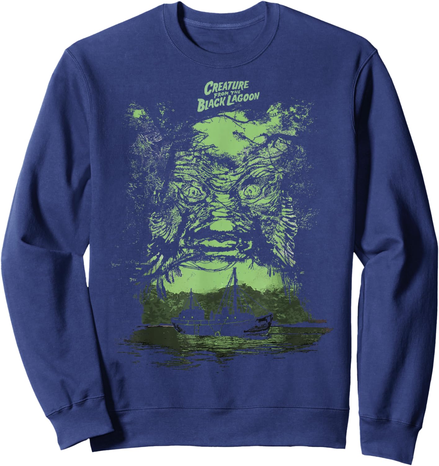Universal Monsters Creature from The Black Lagoon Illusion Sweatshirt - Sweatshirt | Navy