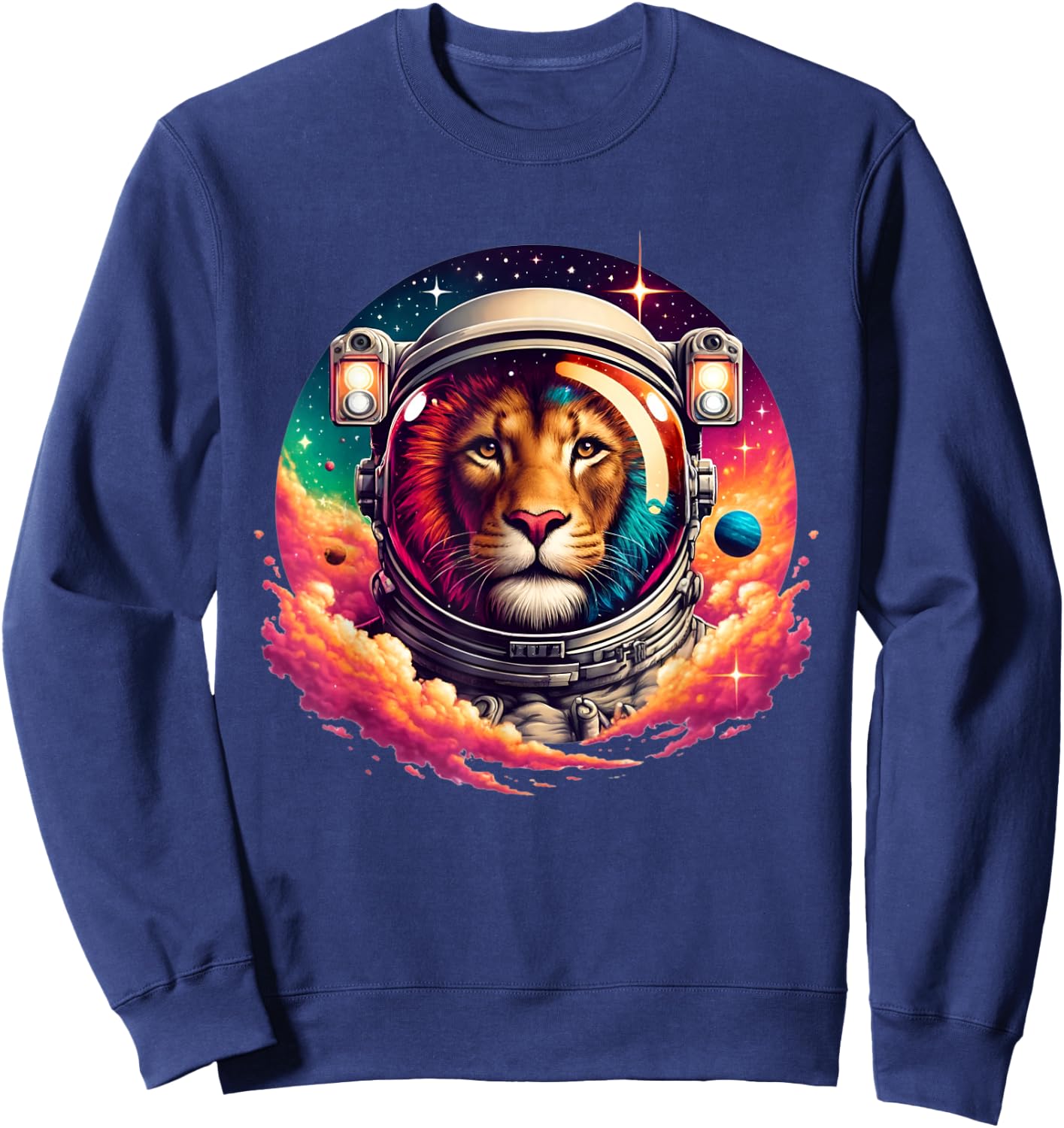 Lion Astronaut Space Hiker Sweatshirt - Sweatshirt | Navy