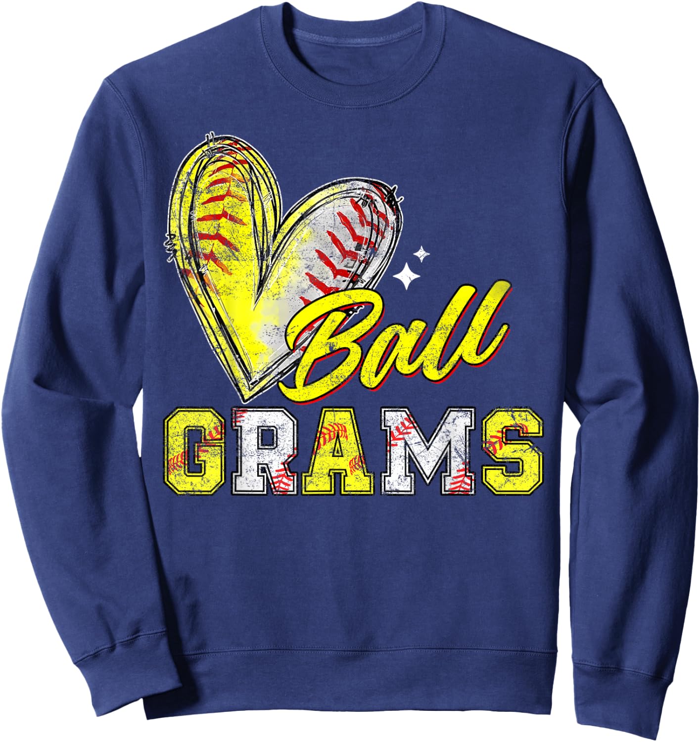 Funny Ball Grams Softball Baseball Grams Sweatshirt - Sweatshirt | Navy