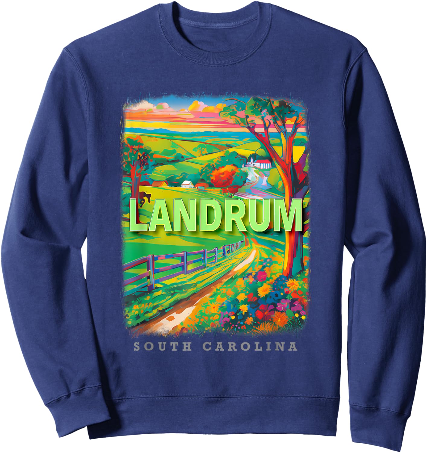 Landrum South Carolina SC Horse Country SD704 Sweatshirt - Sweatshirt | Navy