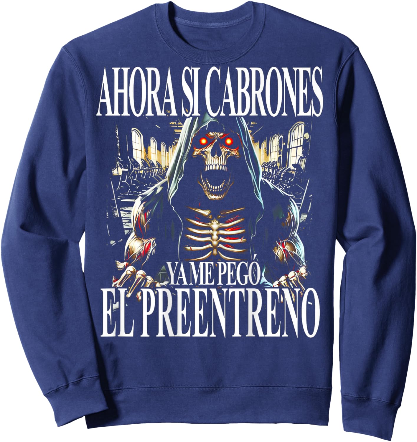 Frases Chidas Funny Mexicans Sarcasm Skull Sayings Mexico Sweatshirt - Sweatshirt | Navy