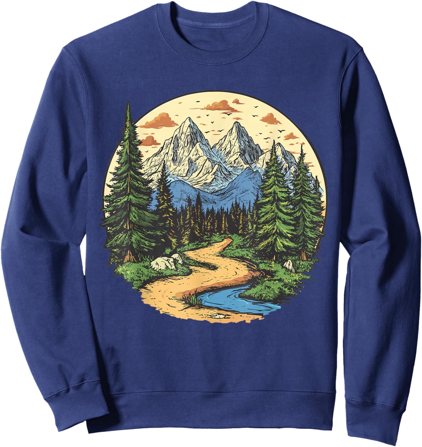 Hiking in Nature, Hiking Sweatshirt - Sweatshirt | Navy