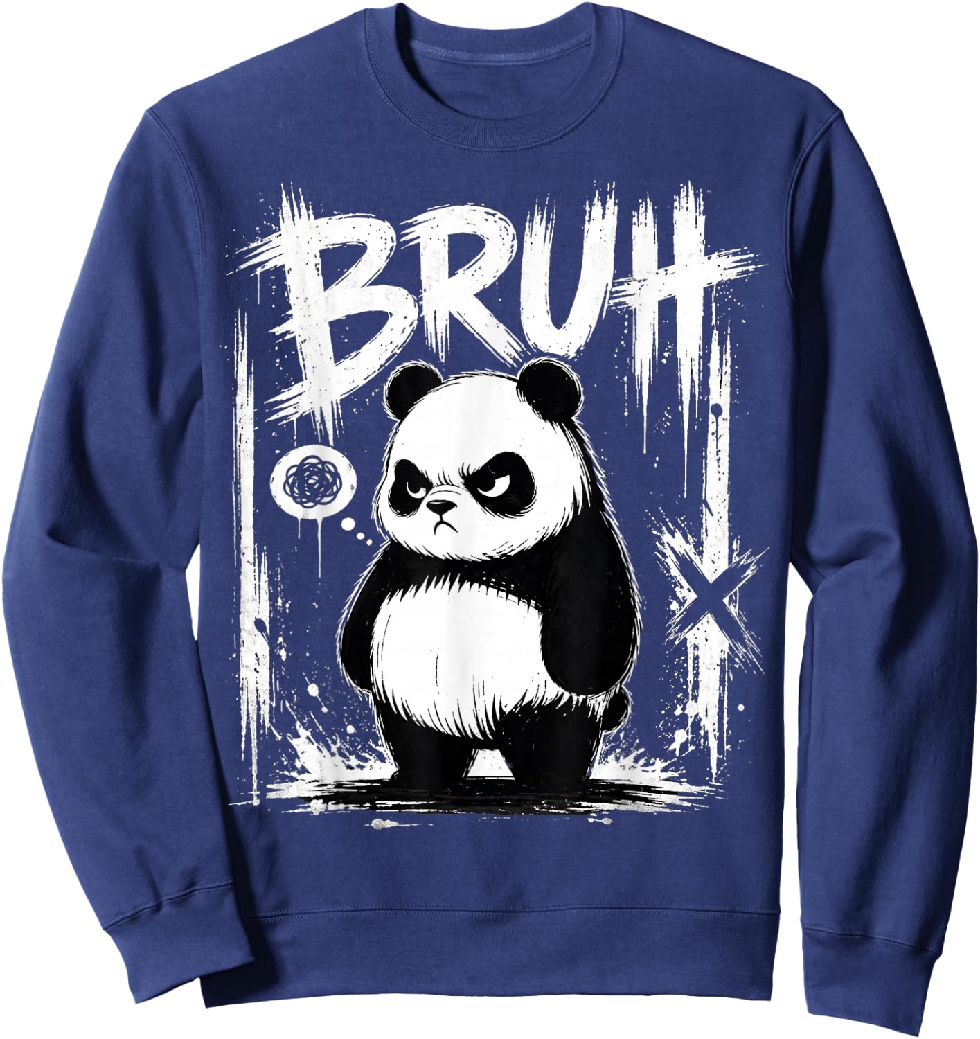 Cool Bruh Panda Funny Panda Men Women Kids Teens Animal Sweatshirt - Sweatshirt | Navy