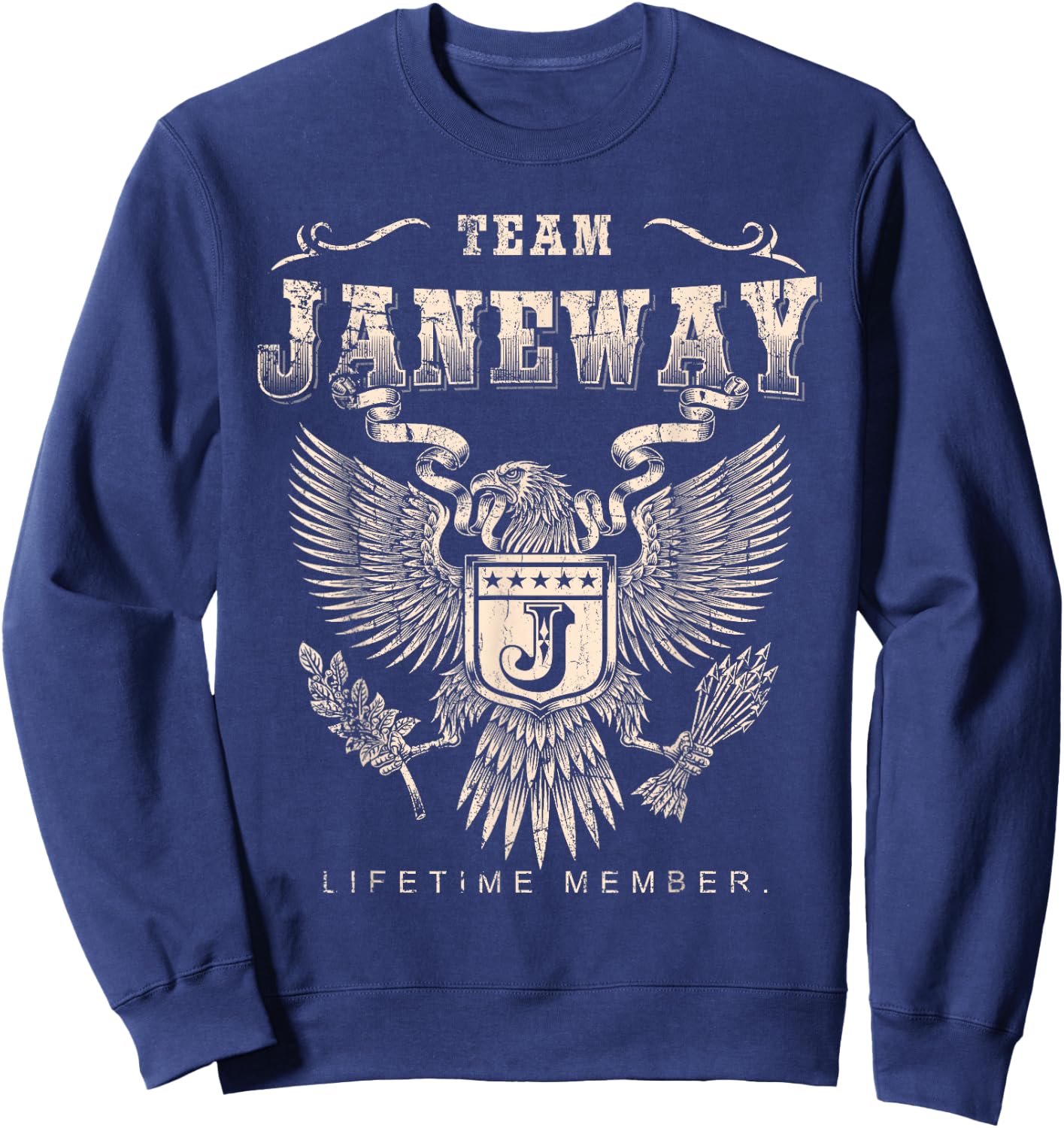 Team Janeway Lifetime Member - Janeway Name Sweatshirt - Sweatshirt | Navy