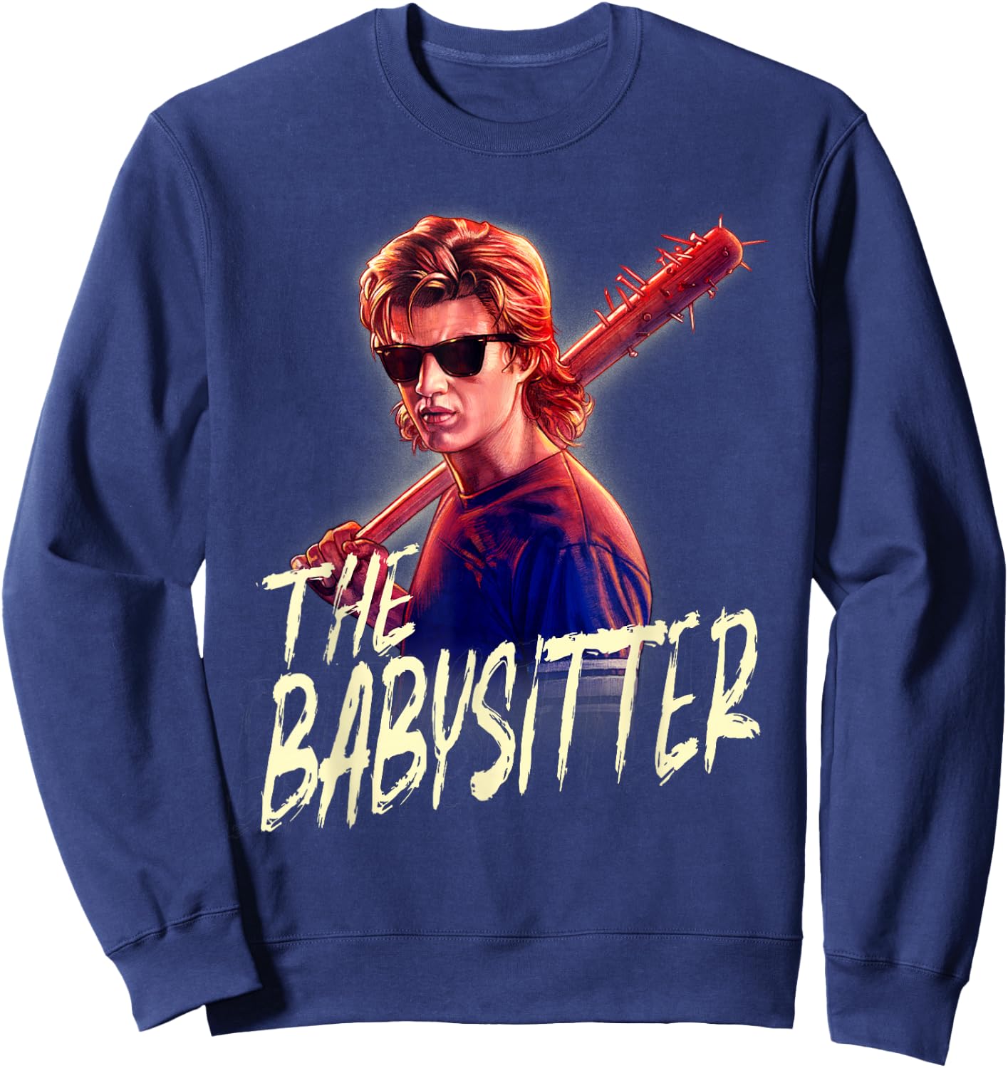 Netflix Stranger Things Steve The Babysitter Portrait Sweatshirt - Sweatshirt | Navy