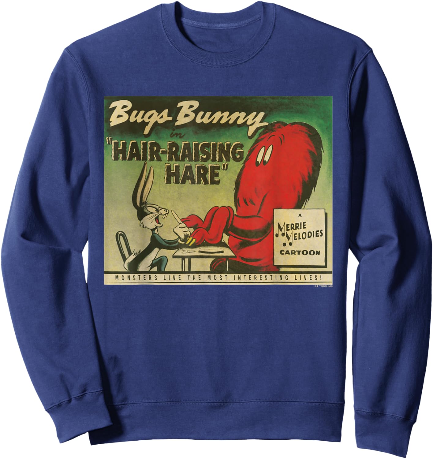 Looney Tunes Bugs Bunny Hair-Raising Hare Small Sweatshirt - Sweatshirt | Navy