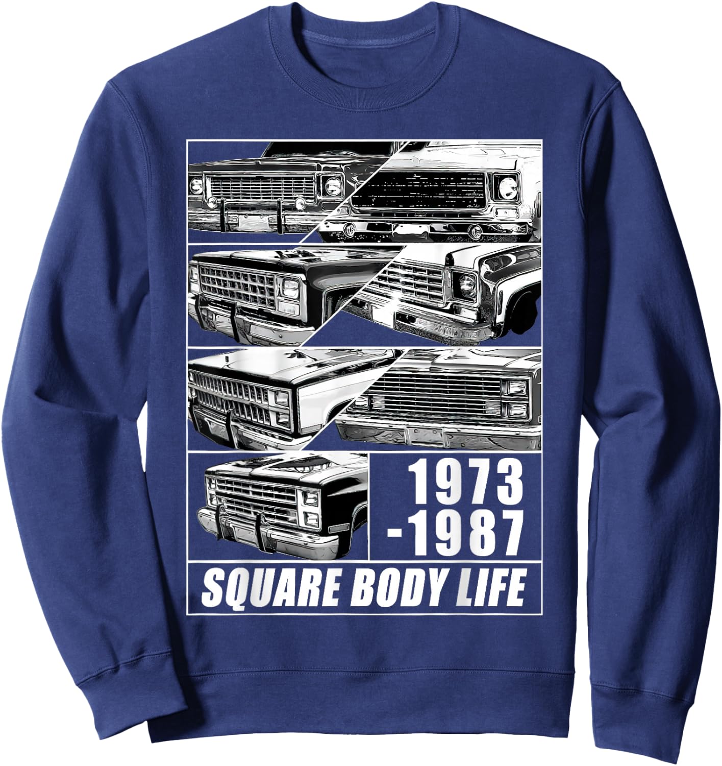 1973-1987 Square Body Truck Squarebody C10 K10 Sweatshirt - Sweatshirt | Navy