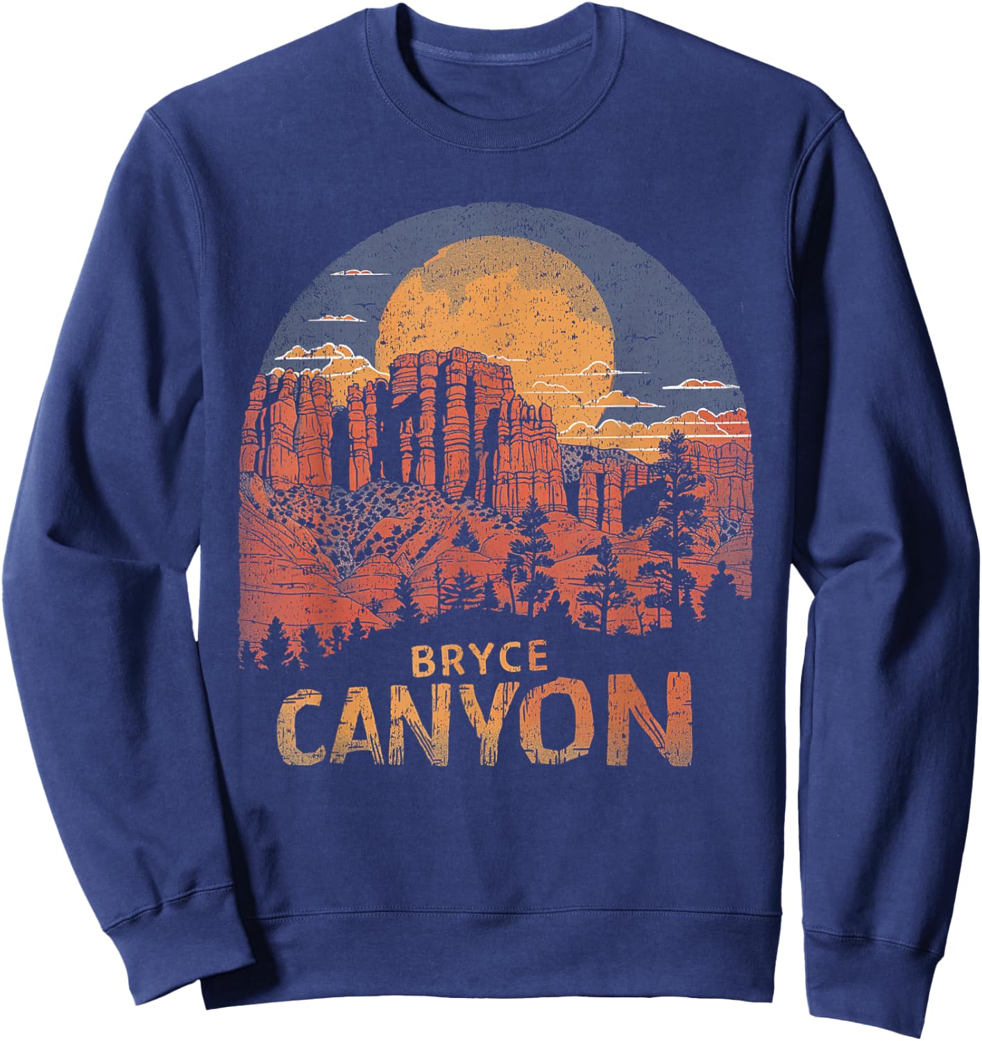Bryce Canyon - US National Park Vintage Men Women Kids Utah Sweatshirt - Sweatshirt | Navy