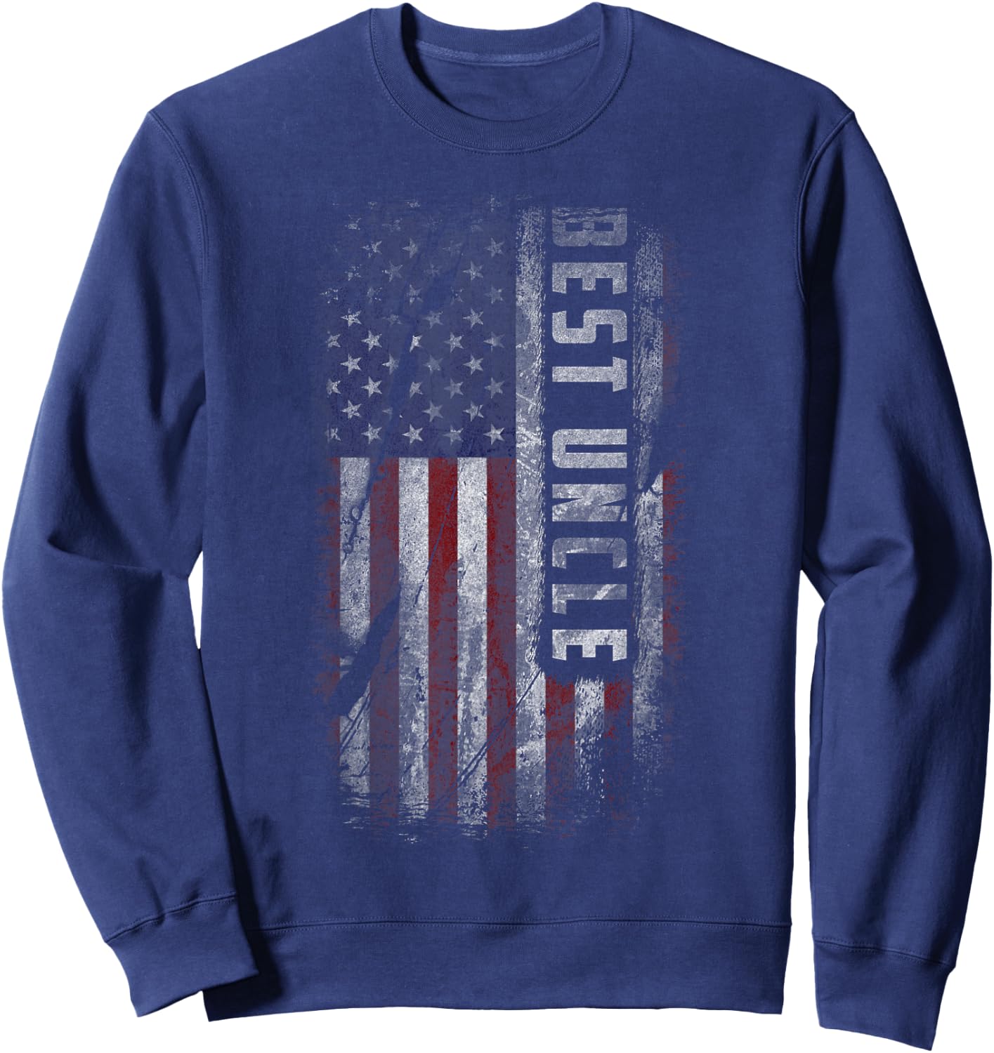 Best Uncle Patriot USA Flag Uncle Gifts from Nephew Niece Sweatshirt - Sweatshirt | Navy