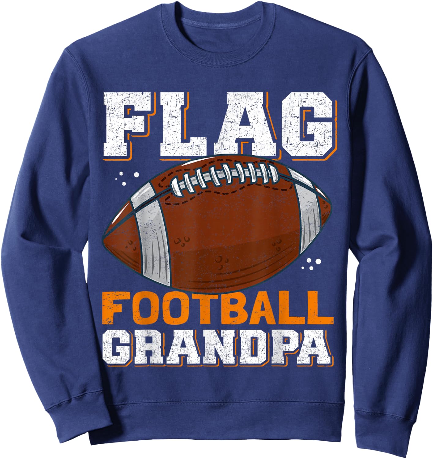 Flag Football Grandpa | Player Flag Football Sweatshirt - Sweatshirt | Navy