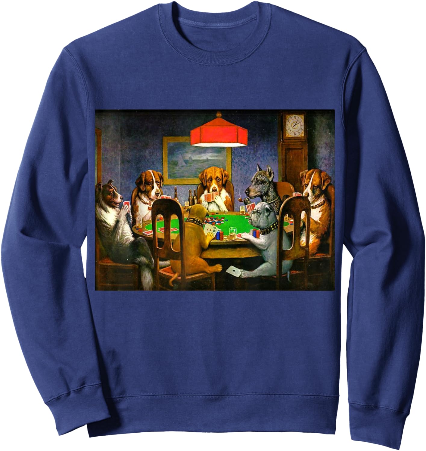A Friend in Need (Dogs Playing Poker) Sweatshirt - Sweatshirt | Navy