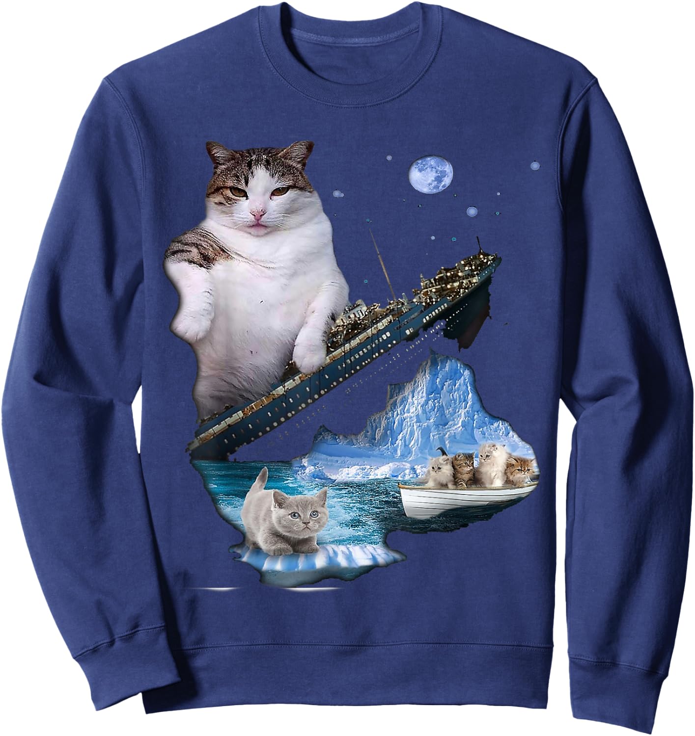 Titanic Cats Sweatshirt - Sweatshirt | Navy