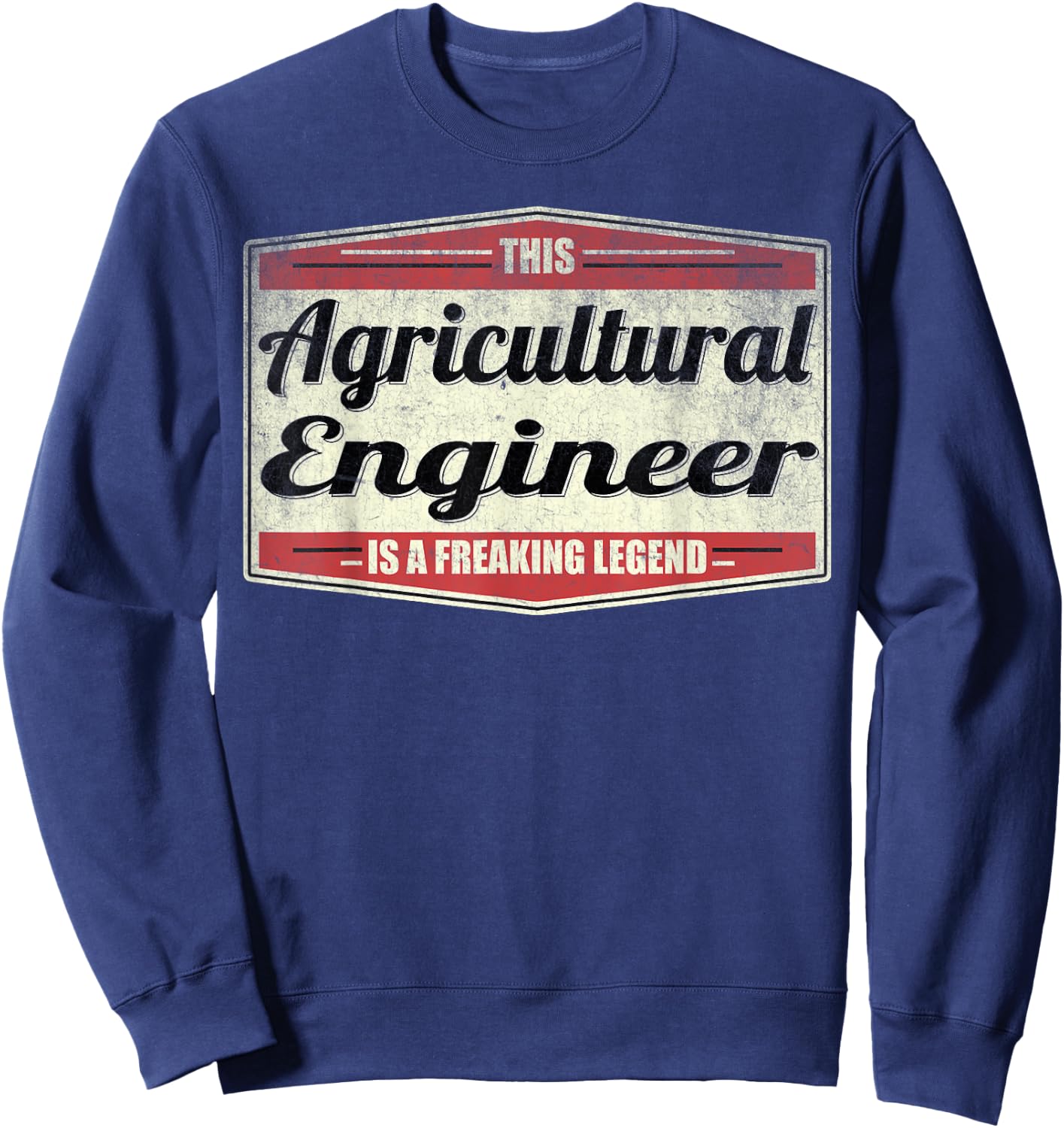 Funny Profession Quote Vintage Agricultural Engineer Sweatshirt - Sweatshirt | Navy