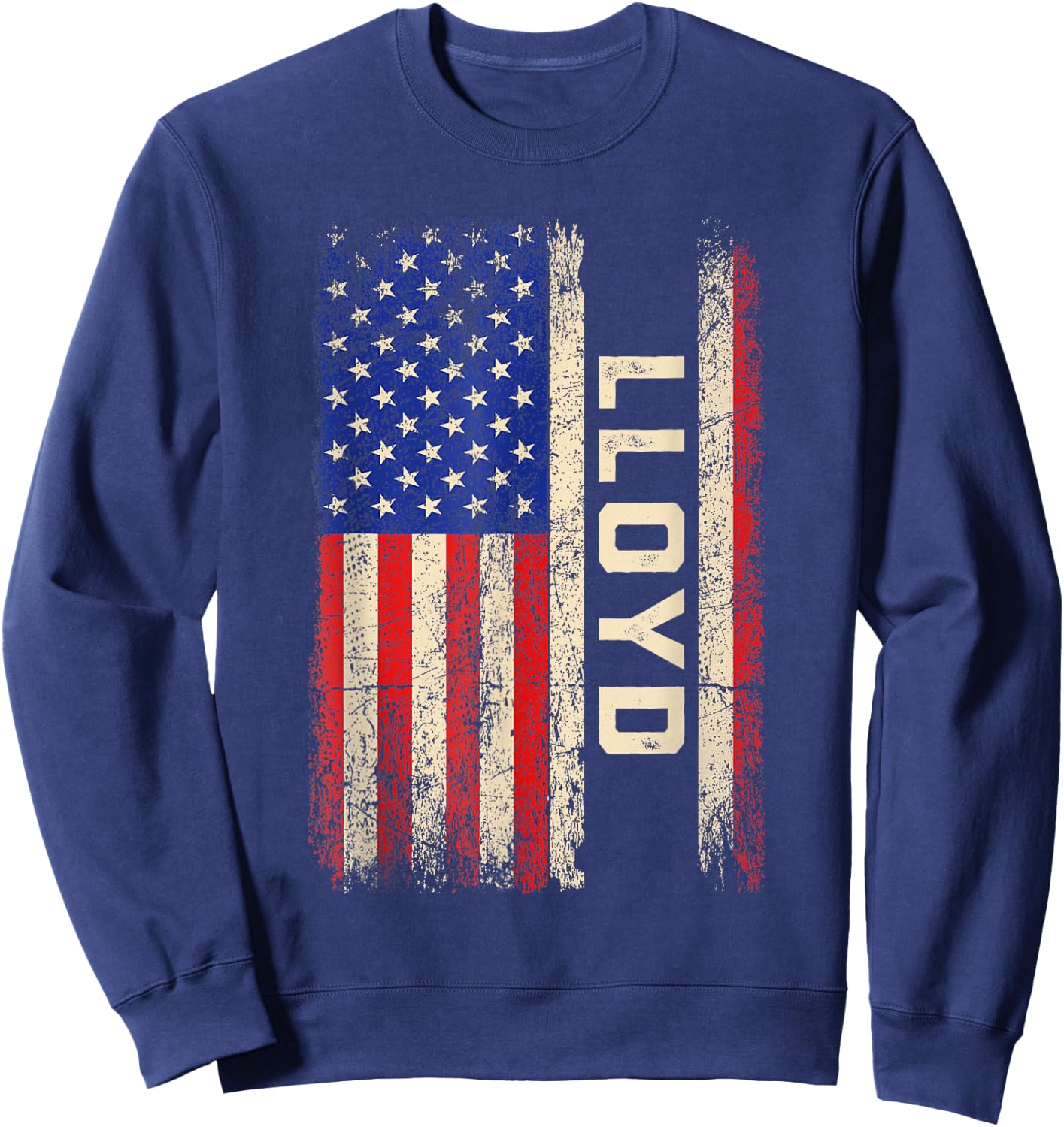 Lloyd First Name Shirt Lloyd Name American Flag Kids Men Sweatshirt - Sweatshirt | Navy