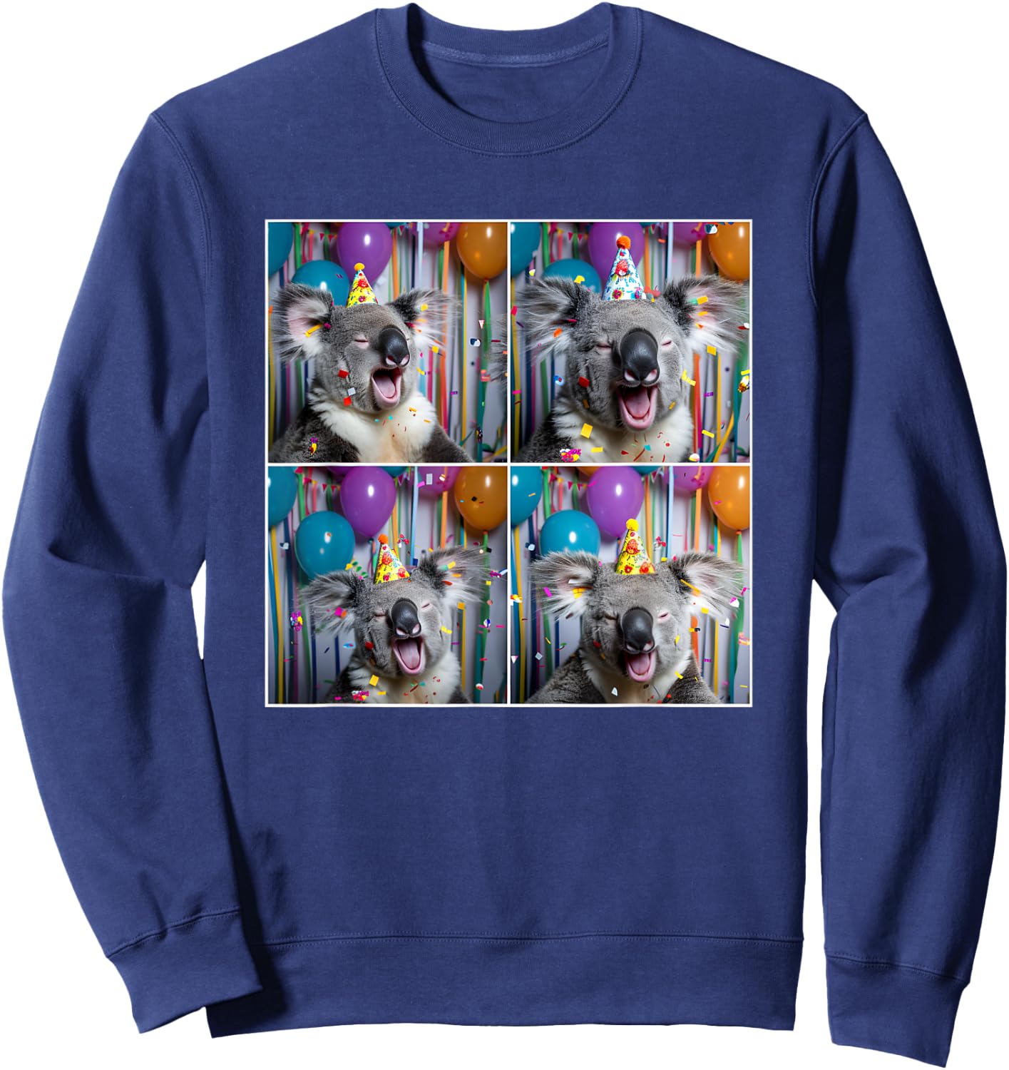 Koala Lover Zoo Animal Party Cute Colorful Koala Birthday Sweatshirt - Sweatshirt | Navy