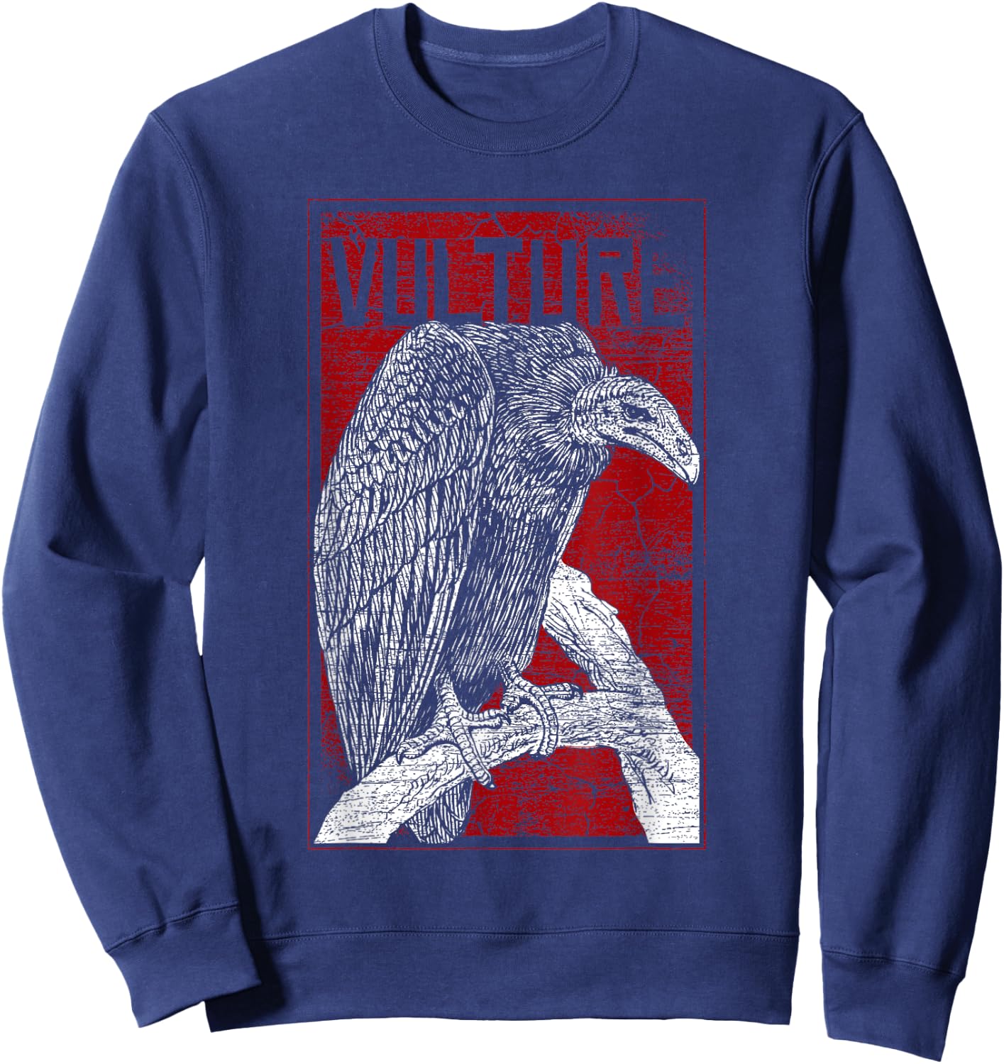 Bird Africa Animal Scavenger Ruppells Griffon Vulture Sweatshirt - Sweatshirt | Navy