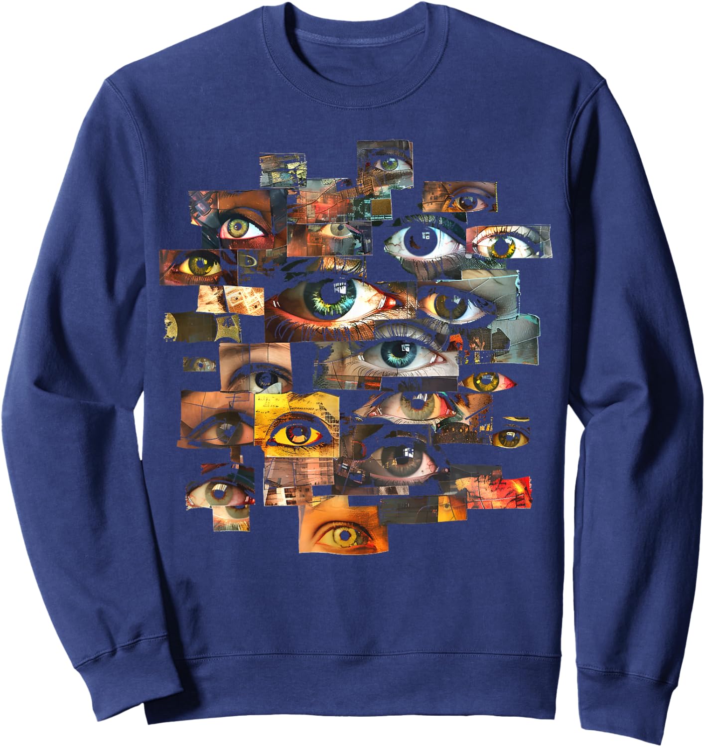 Eyes Eyeballs Weird Goth Grunge Alt Odd Strange Aesthetic Sweatshirt - Sweatshirt | Navy