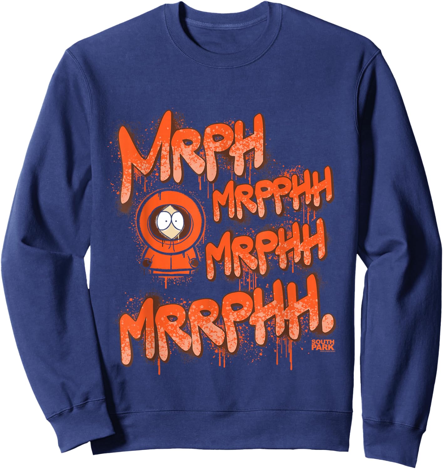 South Park Kenny Mrph, Mrpphh Graffiti Sweatshirt - Sweatshirt | Navy