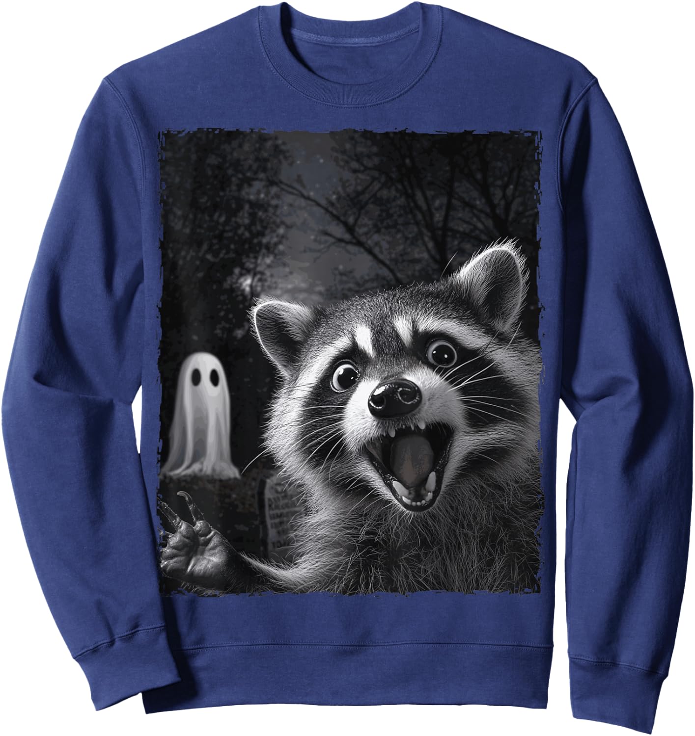 Funny Raccoon Halloween Sweatshirt - Sweatshirt | Navy
