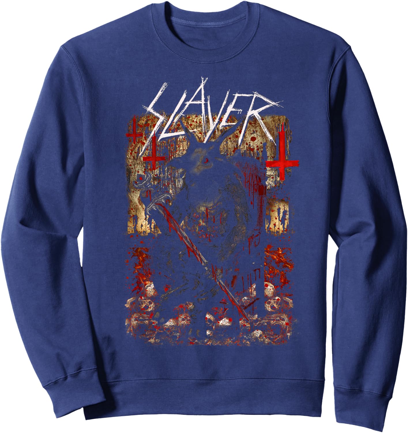 Slayer – Hellthrone Sweatshirt - Sweatshirt | Navy