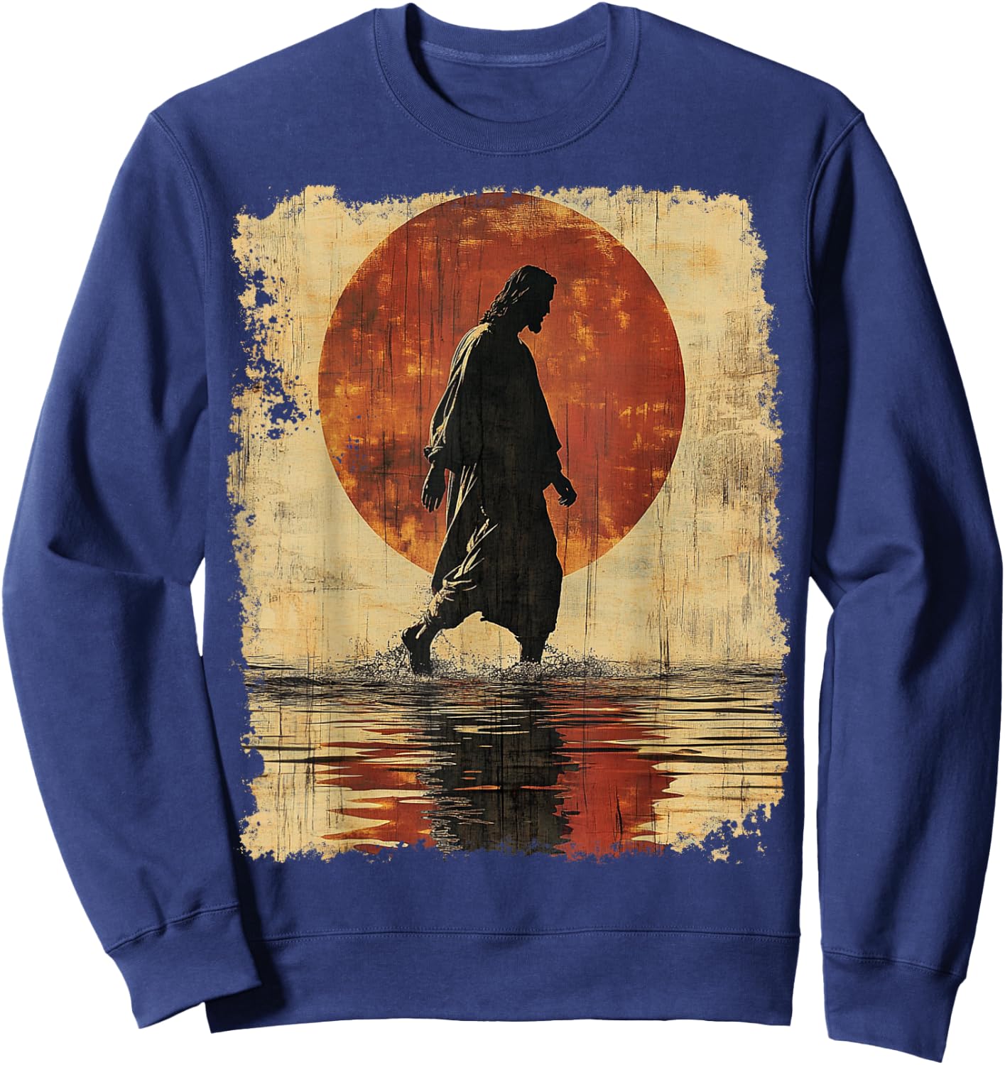 Vintage Jesus Christ Clothing Sweatshirt - Sweatshirt | Navy