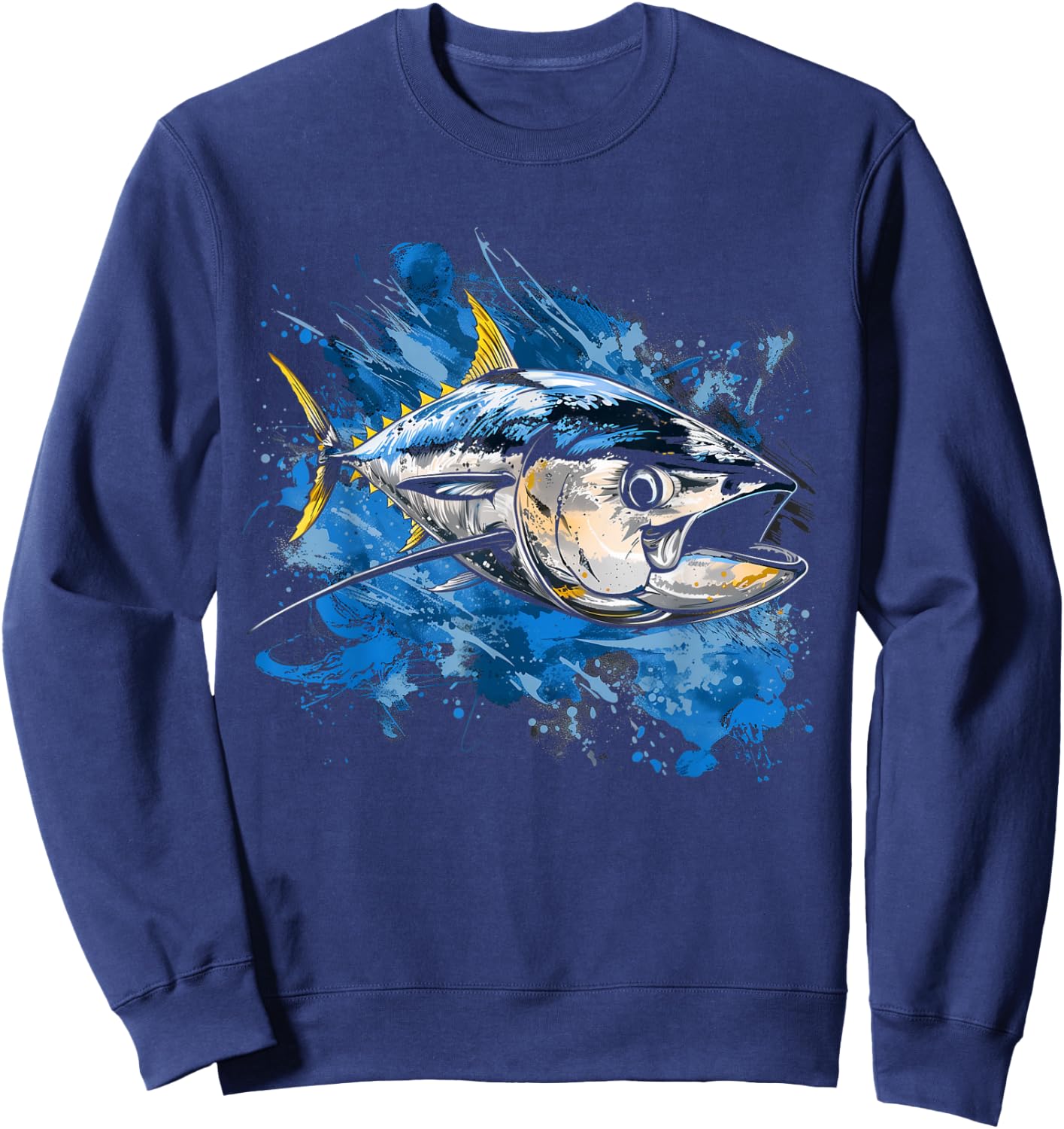 Yellowfin Tuna Fishing Big Game Fisherman Sweatshirt - Sweatshirt | Navy