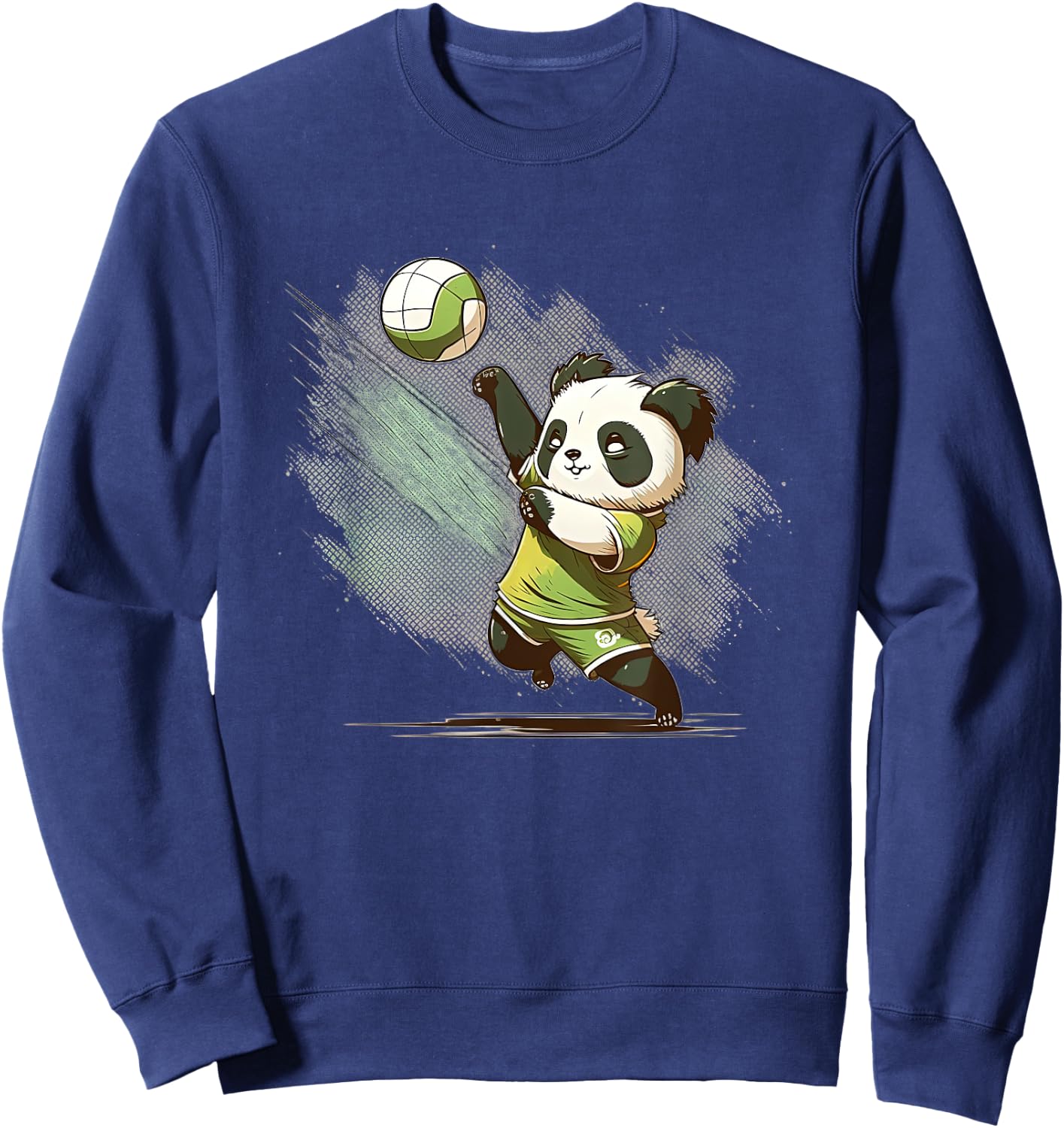 Volleyball Team Panda - Panda Playing Volleyball Sweatshirt - Sweatshirt | Navy