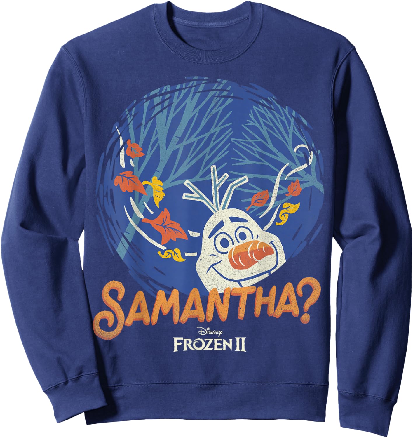 Disney Frozen 2 Olaf Samantha Circle Portrait Sweatshirt - Sweatshirt | Navy