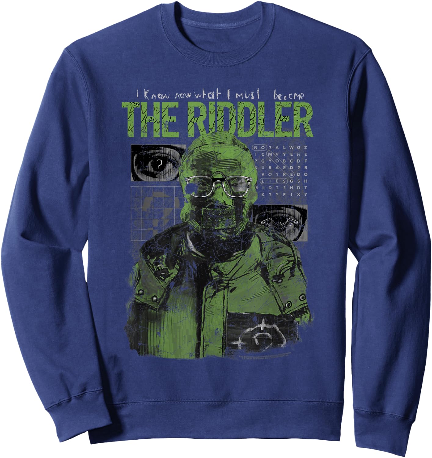 The Batman Riddler Illustration Sweatshirt - Sweatshirt | Navy