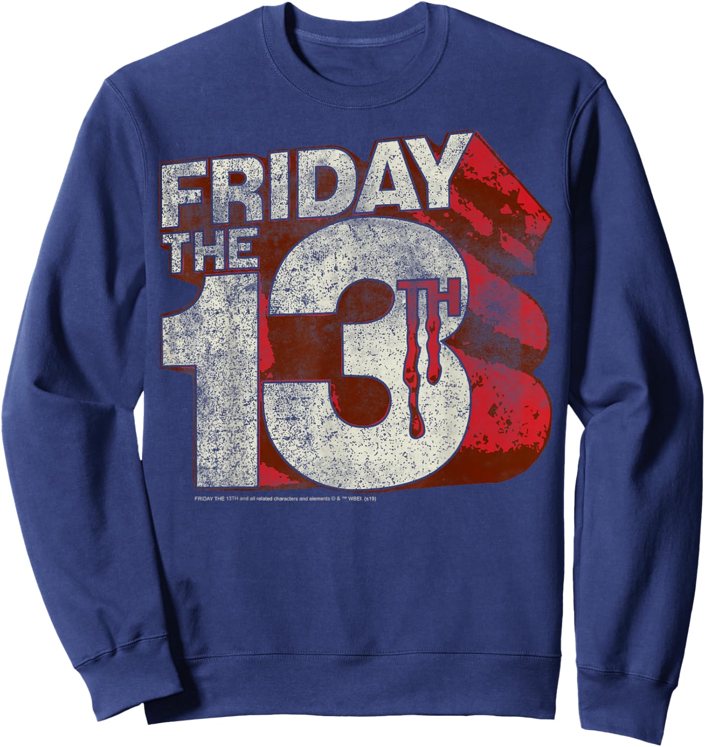 Friday The 13th 3D Logo Sweatshirt - Sweatshirt | Navy