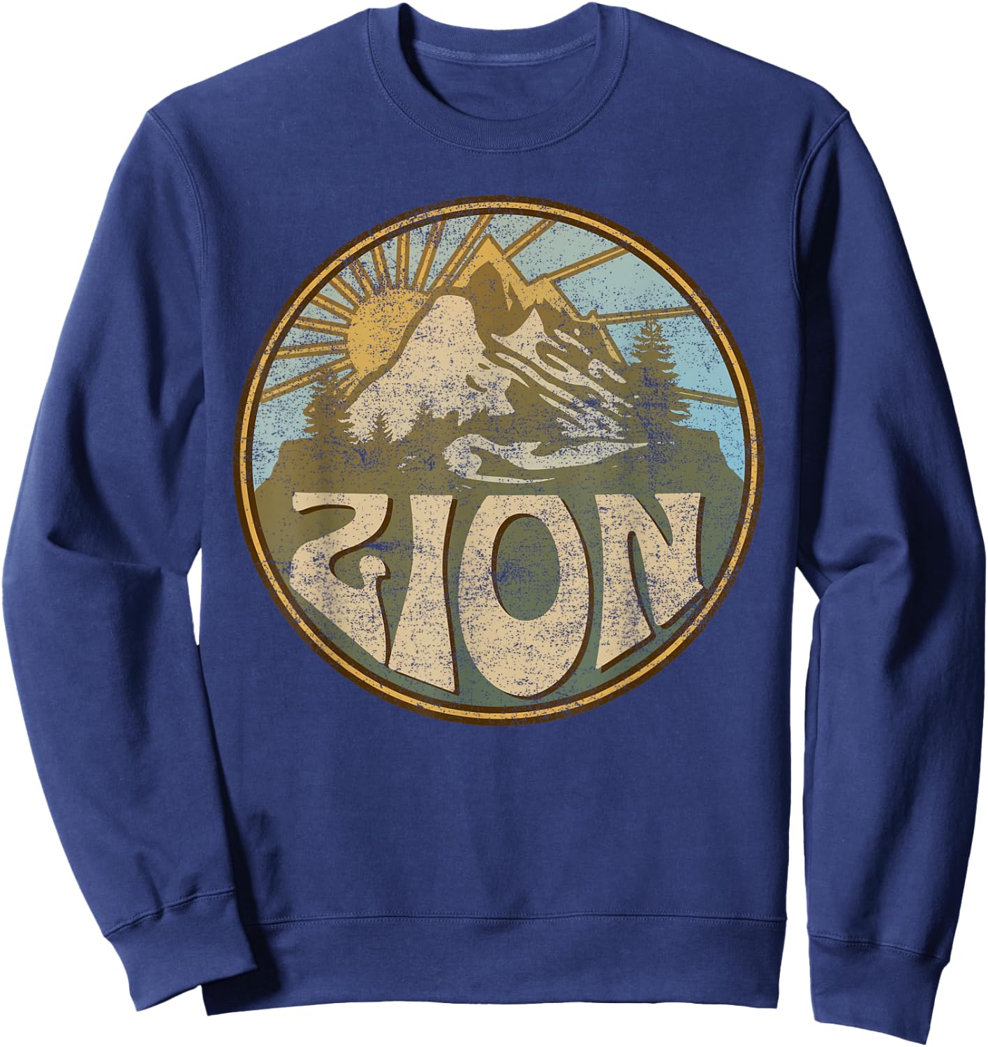 Zion National Park Utah Nature Mountains Hiking Outdoors Sweatshirt - Sweatshirt | Navy