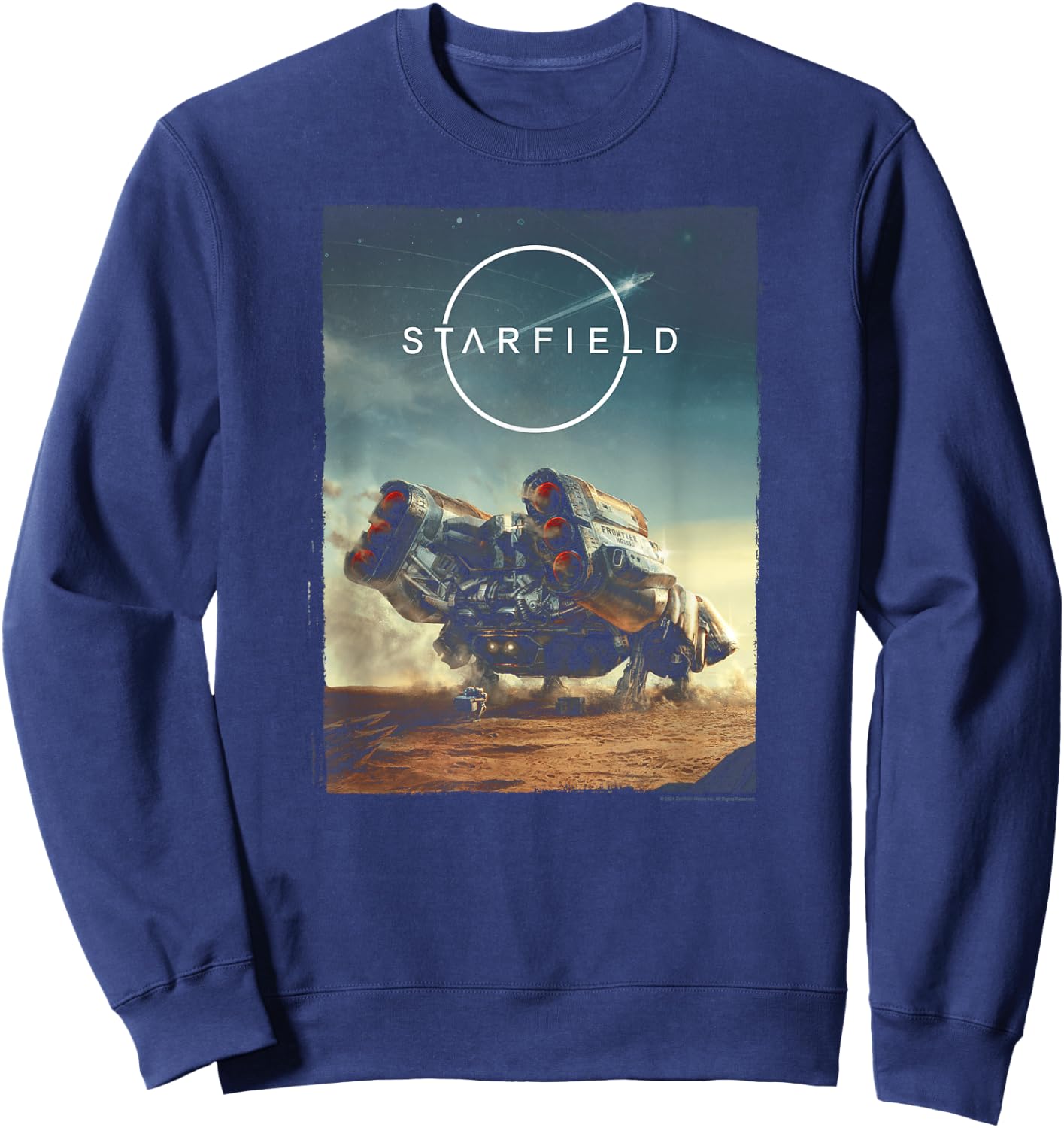 Starfield Spaceship Frontier Video Game Sweatshirt - Sweatshirt | Navy