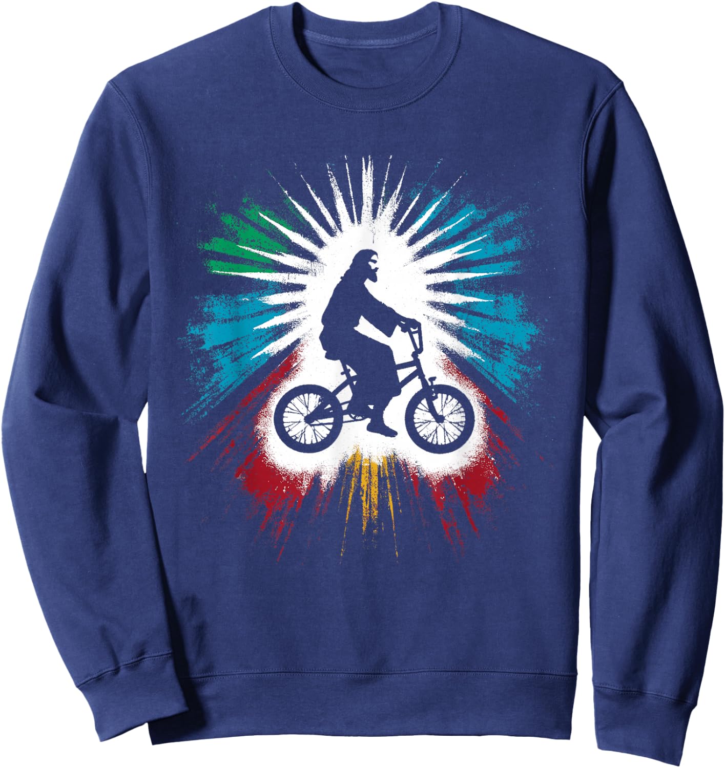 Jesus BMX Bike - Funny Christian Religious Cycling Lover Sweatshirt - Sweatshirt | Navy