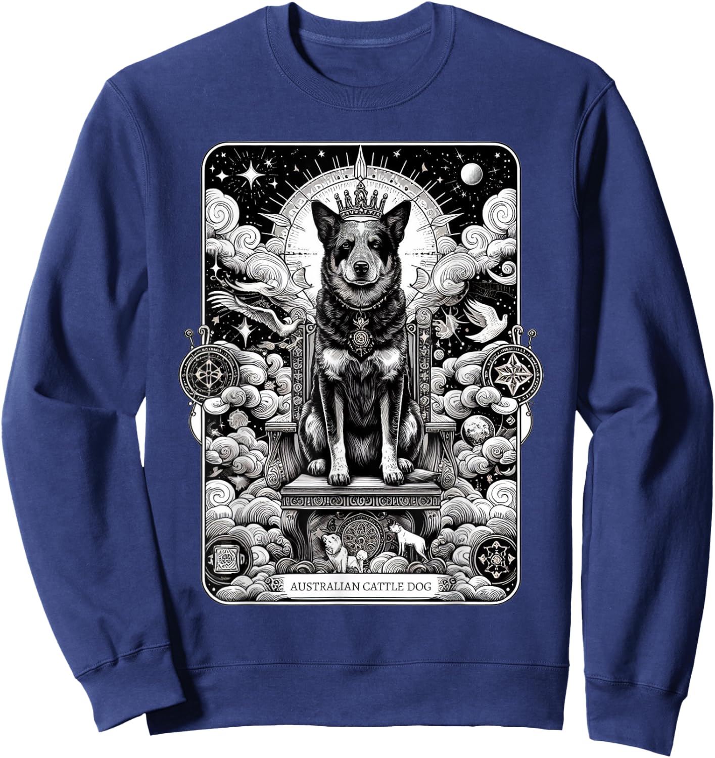 Australian Cattle Dog tarot card Sweatshirt - Sweatshirt | Navy