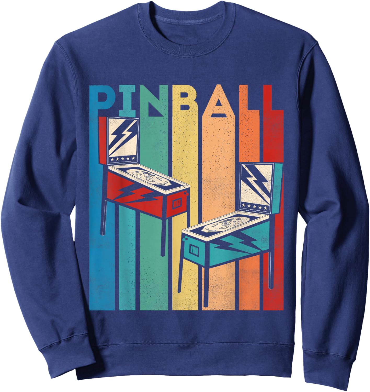 Pinball Retro Vintage Multiball Pinball Machine Arcade Game Sweatshirt - Sweatshirt | Navy