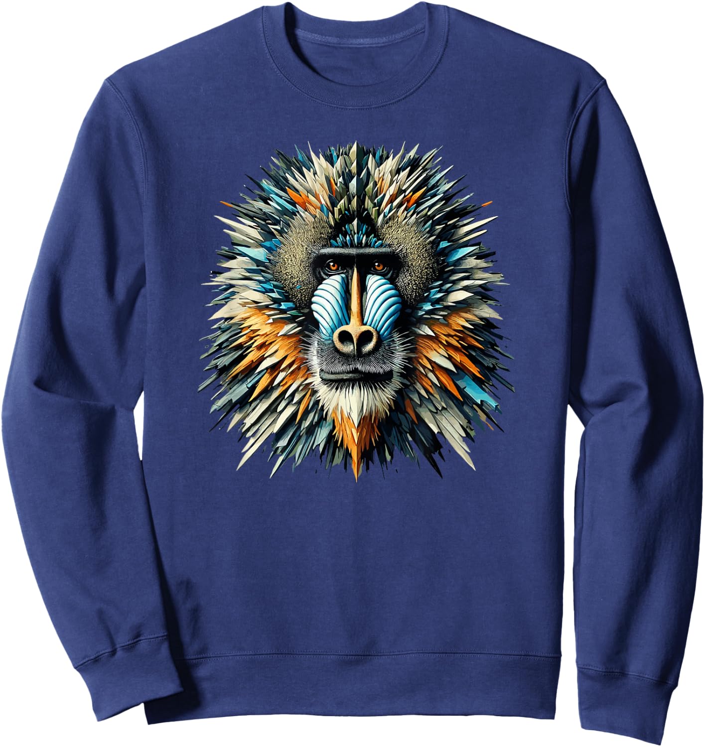 Polygon Art Mandrill Mandrills Sweatshirt - Sweatshirt | Navy